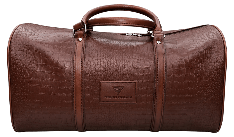 Pedro Rolvix crocodile-embossed leatherette travel duffel bag