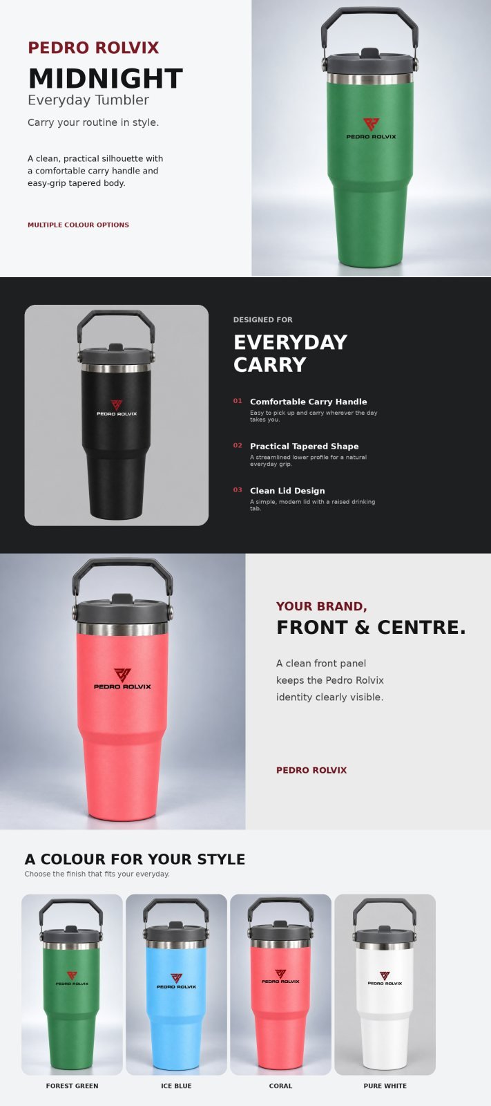 Midnight- Insulated Travel Tumbler