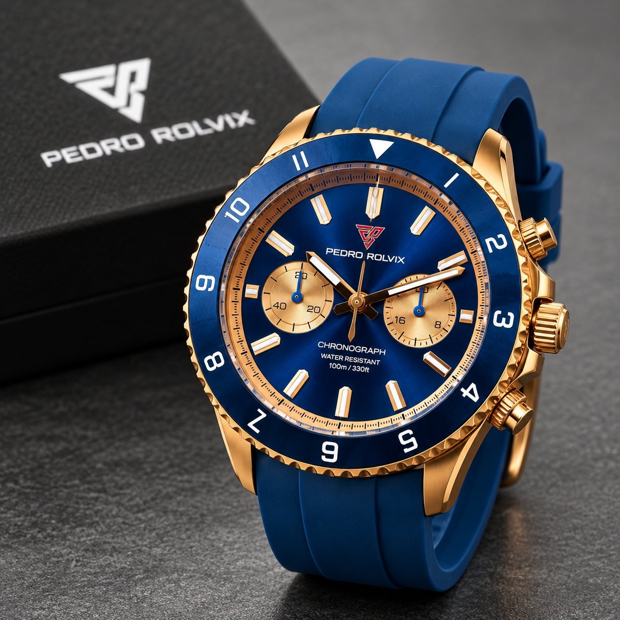 Blue Royale - Chronograph Analog Wristwatch