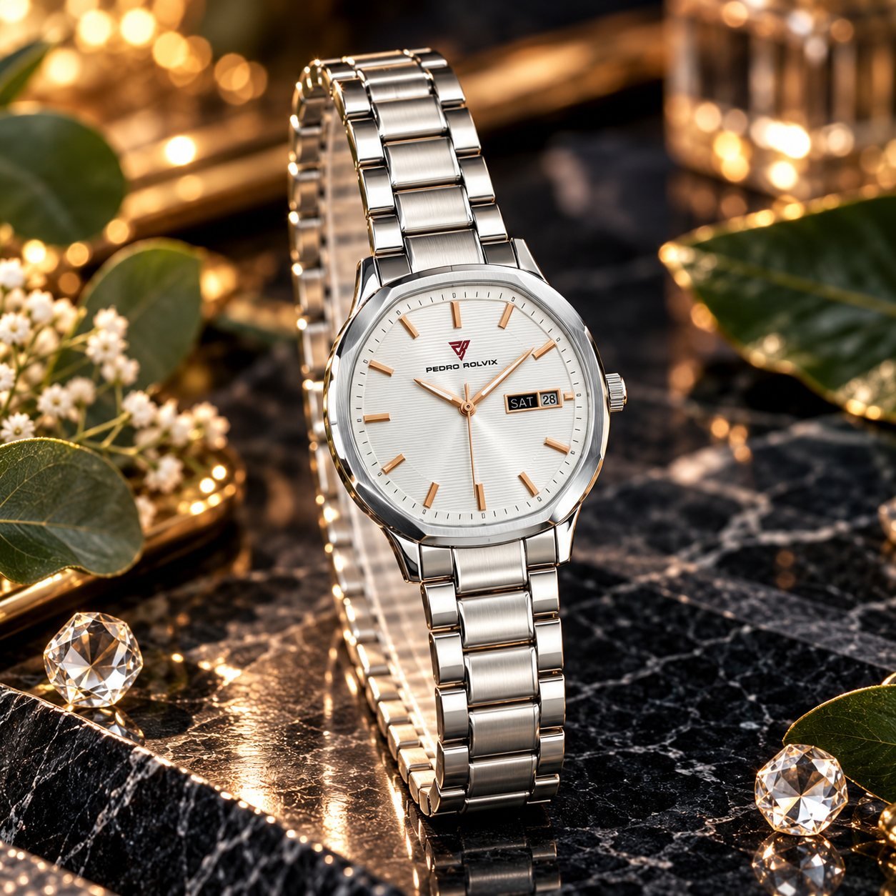 Ivory Prestige - Day-Date Analog Watch