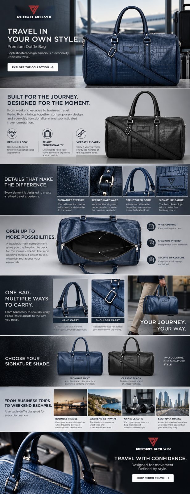 ATLAS - Leatherette Duffle Bag