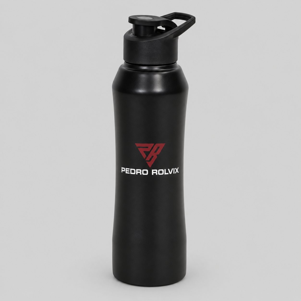 Shadow Sipper — Matte Black Stainless Steel Sports Water Bottle